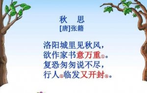 小學語文《秋思》教案教學設(shè)計及說課稿模板