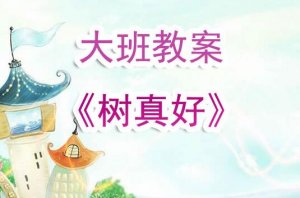 幼兒園大班樹真好教學(xué)反思