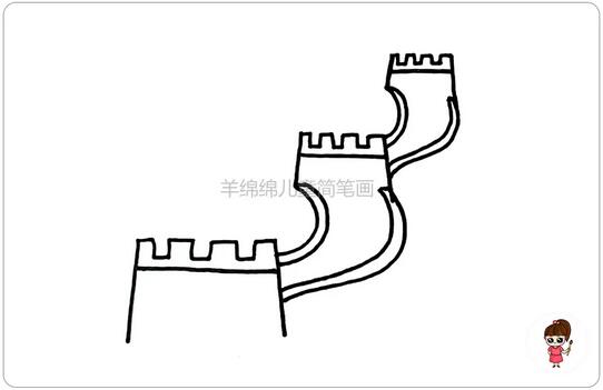 萬(wàn)里長(zhǎng)城簡(jiǎn)筆畫教程圖片