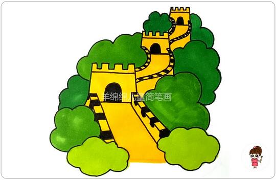 萬(wàn)里長(zhǎng)城簡(jiǎn)筆畫教程圖片