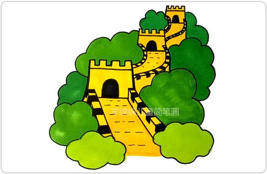 萬(wàn)里長(zhǎng)城簡(jiǎn)筆畫教程圖片