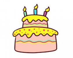 2種生日蛋糕簡筆畫教程圖片