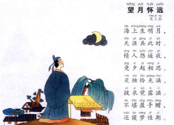 海上生明月天涯共此時全詩帶拼音版 意思及賞析