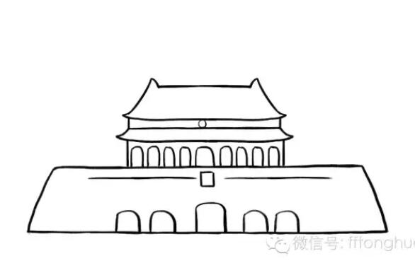 北京天安門簡筆畫怎么畫教程圖片