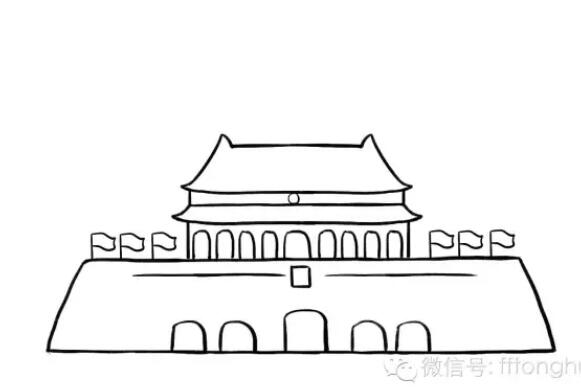 北京天安門簡筆畫怎么畫教程圖片
