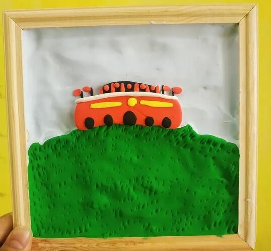 幼兒粘土作品：天安門(mén)粘土畫(huà)教程