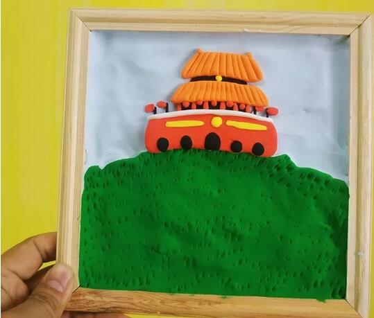 幼兒粘土作品：天安門(mén)粘土畫(huà)教程