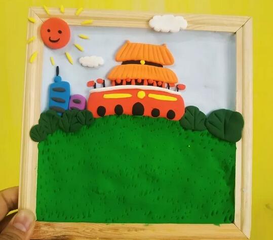幼兒粘土作品：天安門(mén)粘土畫(huà)教程