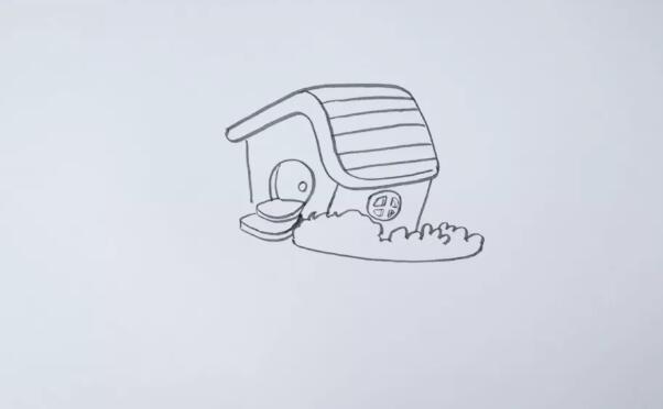 粉色的小房子簡筆畫教程圖片