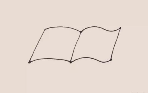 書怎么畫？一本打開的書簡筆畫教程圖片