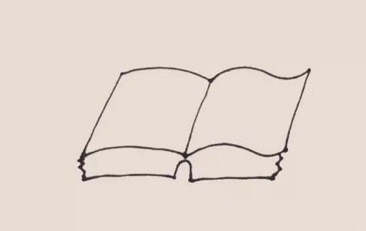 書怎么畫？一本打開的書簡筆畫教程圖片
