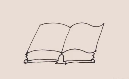 書怎么畫？一本打開的書簡筆畫教程圖片