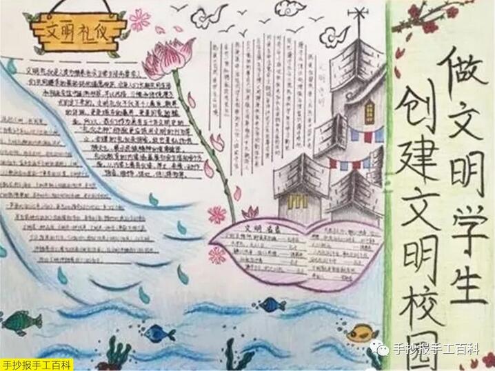 創(chuàng)建文明校園手抄報(bào)圖片簡(jiǎn)單好看