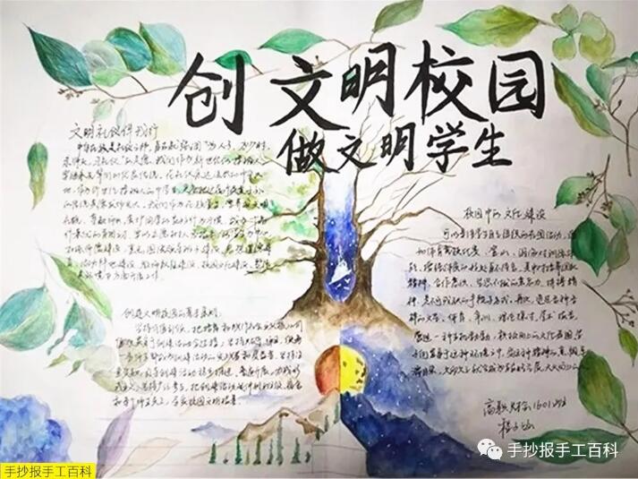 創(chuàng)建文明校園手抄報(bào)圖片簡(jiǎn)單好看