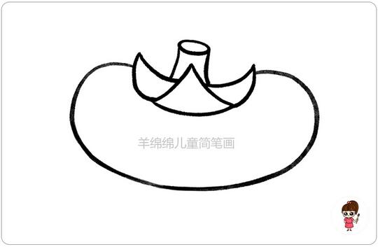 水果柿子的2種簡筆畫教程圖片