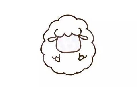 小綿羊簡(jiǎn)筆畫怎么畫教程圖片