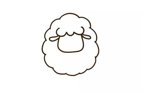 小綿羊簡(jiǎn)筆畫怎么畫教程圖片
