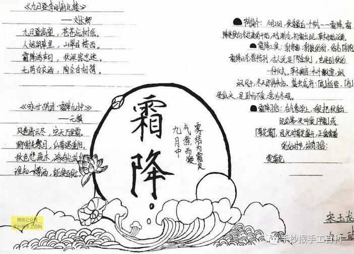 24節(jié)氣霜降手抄報(bào)圖片