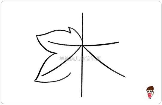 秋天的楓葉簡筆畫教程圖片