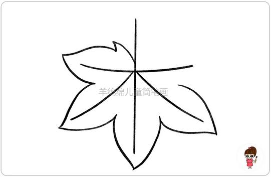 秋天的楓葉簡筆畫教程圖片