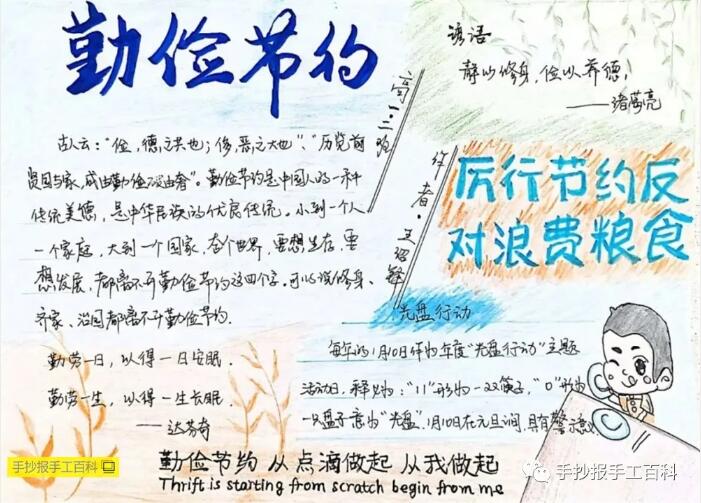 厲行節(jié)約反對(duì)浪費(fèi)手抄報(bào)圖片