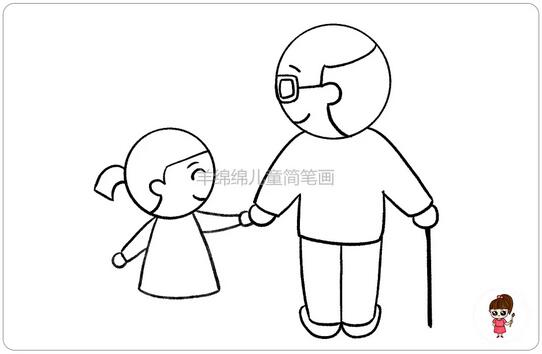 學(xué)畫(huà)重陽(yáng)節(jié)敬老簡(jiǎn)筆畫(huà)