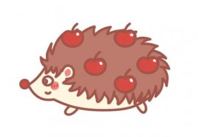 刺猬簡(jiǎn)筆畫圖片彩色