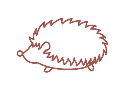 刺猬簡筆畫教程圖片簡單