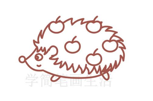 刺猬簡筆畫教程圖片簡單