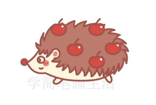 刺猬簡筆畫教程圖片簡單