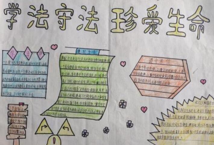 小學(xué)生遵紀(jì)守法手抄報(bào)內(nèi)容圖片