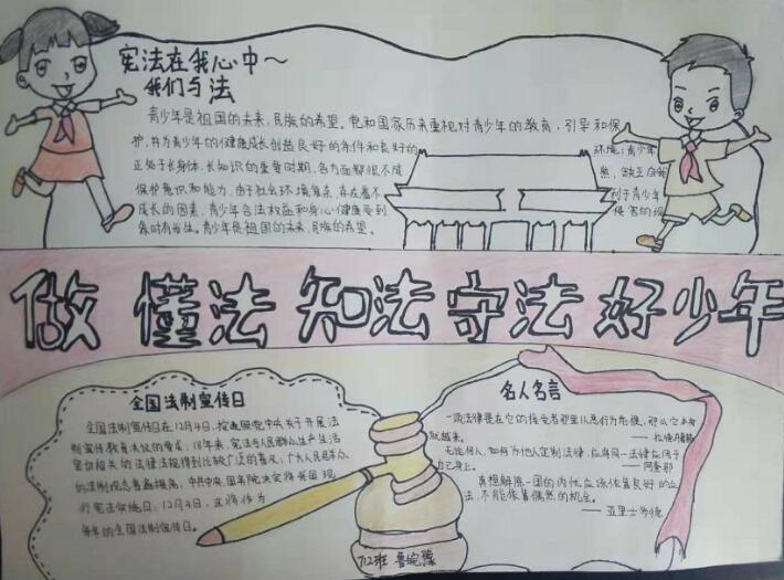 小學(xué)生遵紀(jì)守法手抄報(bào)內(nèi)容圖片