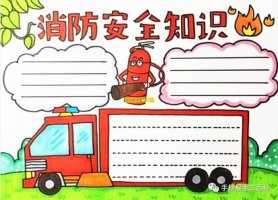 11月9日全國消防安全日手抄報圖片小學(xué)生