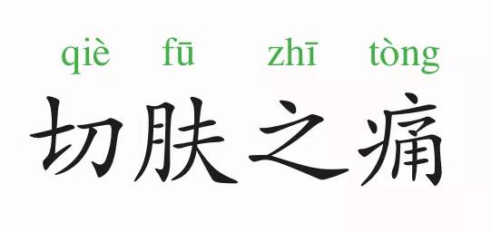 成語故事：切膚之痛