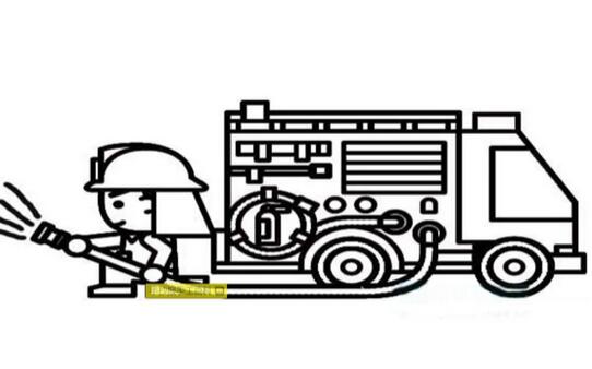 幾種消防車簡(jiǎn)筆畫(huà)畫(huà)法圖片