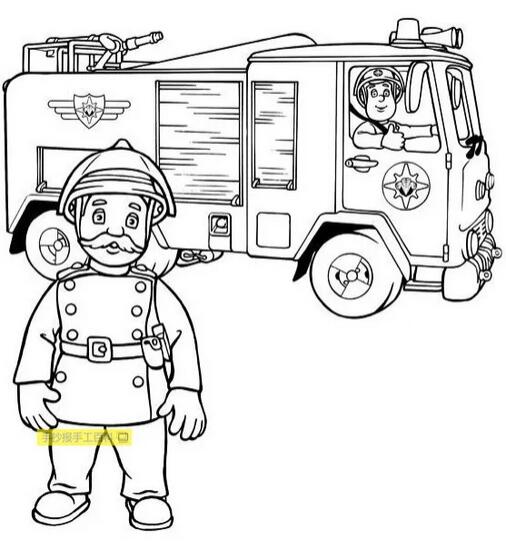 幾種消防車簡(jiǎn)筆畫(huà)畫(huà)法圖片