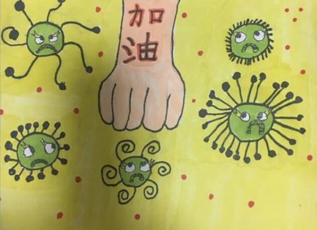 一二年級(jí)抗疫手繪畫圖片