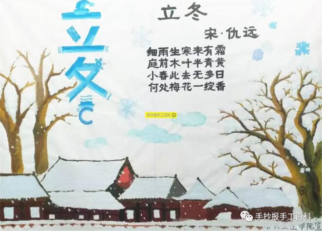 二十四節(jié)氣之立冬手抄報圖片