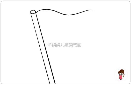 五星紅旗怎么畫？國旗簡筆畫教程圖片