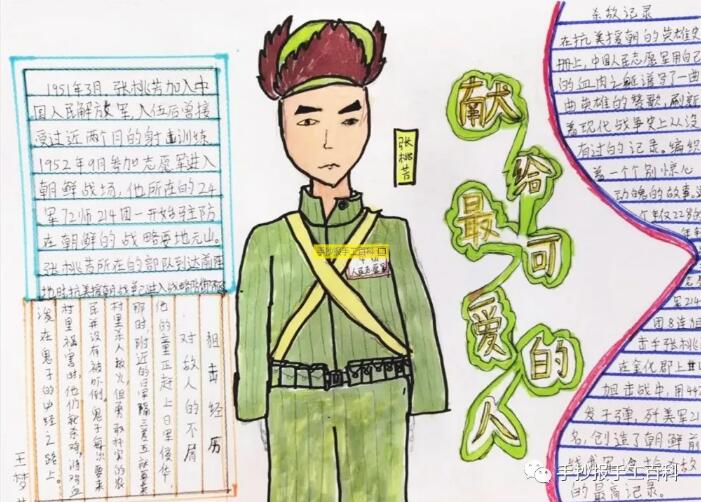 抗美援朝手抄報圖片