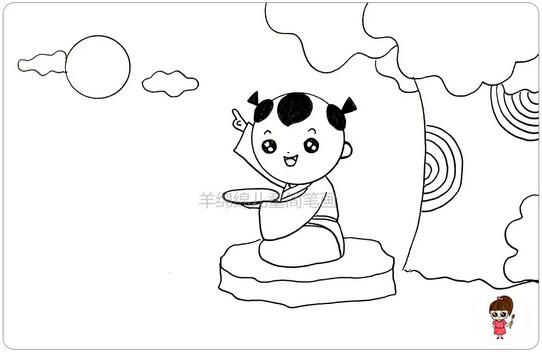 古詩配畫《古朗月行》