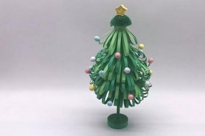 自制衍紙圣誕樹手工制作方法