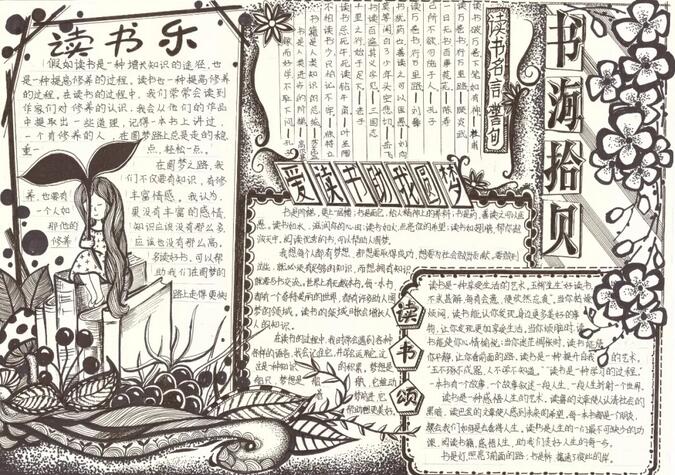 我的書(shū)屋我的夢(mèng)手抄報(bào)圖片簡(jiǎn)單又漂亮