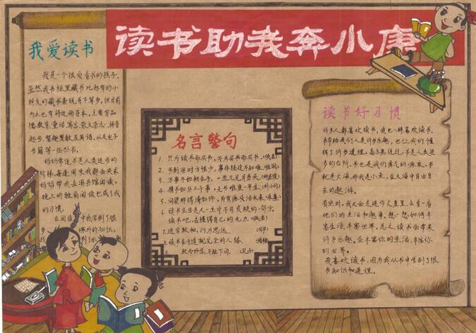 我的書(shū)屋我的夢(mèng)手抄報(bào)圖片簡(jiǎn)單又漂亮
