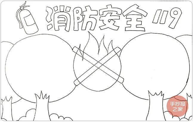 消防安全手抄報圖片教程