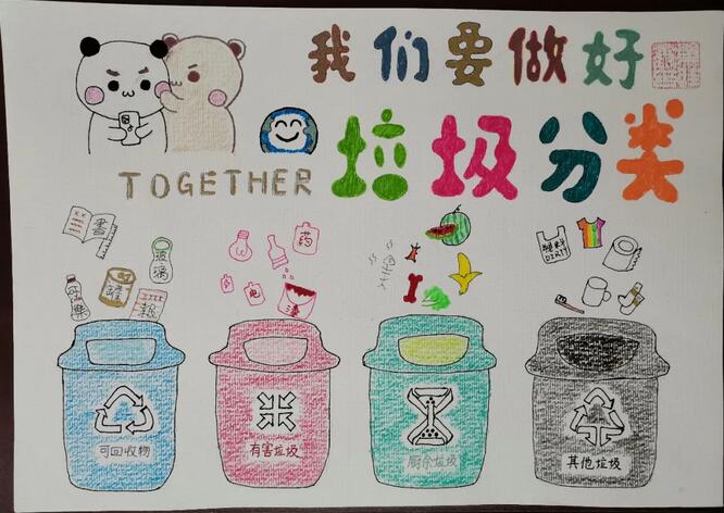 垃圾分類兒童畫繪畫圖片（40p）