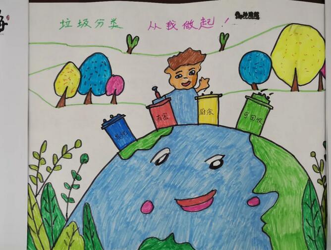 垃圾分類兒童畫(huà)繪畫(huà)圖片