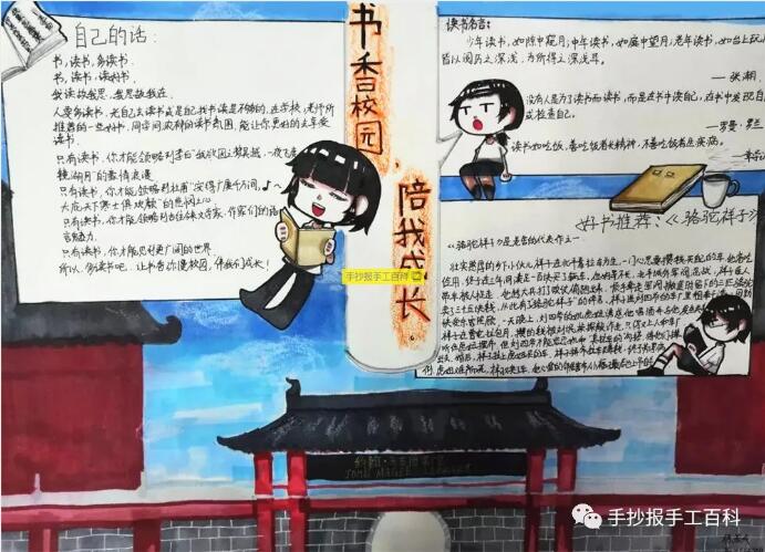 書香校園手抄報圖片