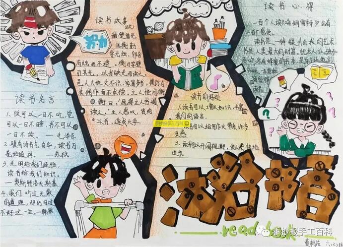 書香校園手抄報圖片
