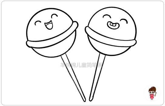 非常簡(jiǎn)單的棒棒糖簡(jiǎn)筆畫(huà)教程圖片